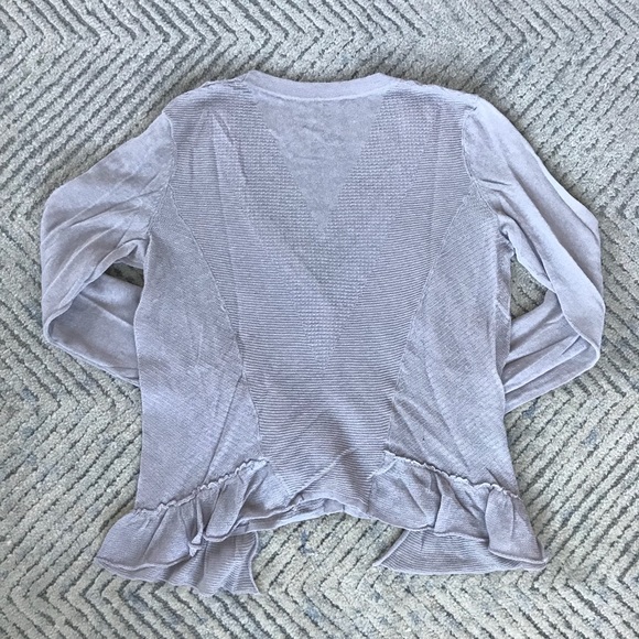 Grey Ruffle Cardigan - Picture 3 of 5